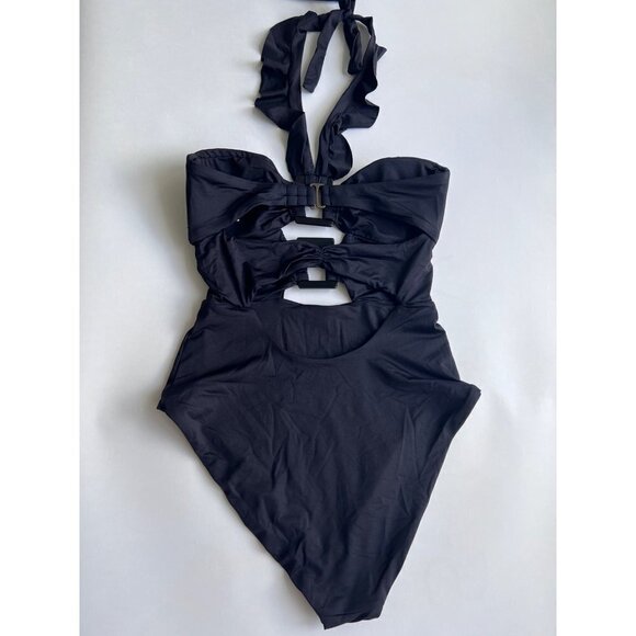 SOLUNA Maillot black One Piece Swimsuit size small - Picture 2 of 3